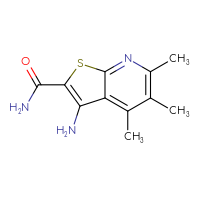 Chemical structure of 3-amino-4,5,6-trimethylthieno[2,3-b]pyridine-2-carboxamide - CSSB00000011071