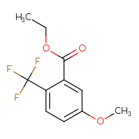 Chemical structure of ethyl 5-methoxy-2-(trifluoromethyl)benzoate - CSSB00137345183