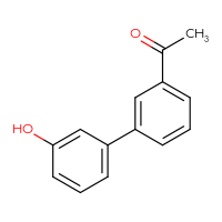 Chemical structure of 1-{3'-hydroxy-[1,1'-biphenyl]-3-yl}ethan-1-one - CSSB00010250942