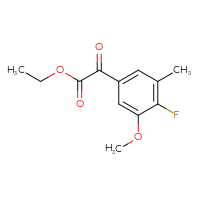 Chemical structure of ethyl 2-(4-fluoro-3-methoxy-5-methylphenyl)-2-oxoacetate - CSSB00133648150
