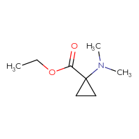 Chemical structure of ethyl 1-(dimethylamino)cyclopropane-1-carboxylate - CSSB06256528103