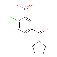 Chemical structure of 1-(4-chloro-3-nitrobenzoyl)pyrrolidine - CSSB00000249552