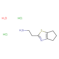 Chemical structure of 2-{4H,5H,6H-cyclopenta[d][1,3]thiazol-2-yl}ethan-1-amine hydrate dihydrochloride - CSSB00015182665