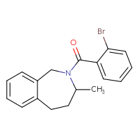 Chemical structure of 2-(2-bromobenzoyl)-3-methyl-2,3,4,5-tetrahydro-1H-2-benzazepine - CSSB15275474337