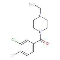 Chemical structure of 1-(4-bromo-3-chlorobenzoyl)-4-ethylpiperazine - CSSB00008545666