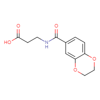 Chemical structure of 3-[(2,3-dihydro-1,4-benzodioxin-6-yl)formamido]propanoic acid - CSSB00000493206