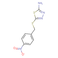 Chemical structure of 5-{[(4-nitrophenyl)methyl]sulfanyl}-1,3,4-thiadiazol-2-amine - CSSB00000479898