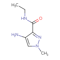 Chemical structure of 4-amino-N-ethyl-1-methyl-1H-pyrazole-3-carboxamide - CSSB00011997128