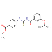 Chemical structure of ethyl 4-[({[3-(propan-2-yloxy)phenyl]formamido}methanethioyl)amino]benzoate - CSSB00121715010