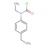 Chemical structure of N-ethyl-N-(4-ethylphenyl)carbamoyl chloride - CSSB06256210988