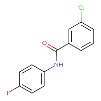 Chemical structure of 3-chloro-N-(4-iodophenyl)benzamide - CSSB00000250611