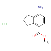 Chemical structure of methyl 7-amino-2,3-dihydro-1H-indene-4-carboxylate hydrochloride - CSSB20963435188