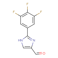 Chemical structure of 2-(3,4,5-trifluorophenyl)-1H-imidazole-4-carbaldehyde - CSSB00011990703