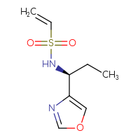 Chemical structure of N-[(1S)-1-(1,3-oxazol-4-yl)propyl]ethene-1-sulfonamide - CSSB14952642527