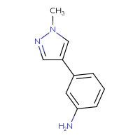 Chemical structure of 3-(1-methyl-1H-pyrazol-4-yl)aniline - CSSB00011399977