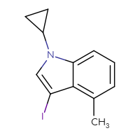Chemical structure of 1-cyclopropyl-3-iodo-4-methyl-1H-indole - CSSB03219875748