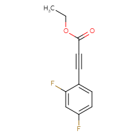 Chemical structure of ethyl 3-(2,4-difluorophenyl)prop-2-ynoate - CSSB00013425064