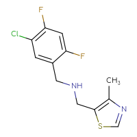 Chemical structure of [(5-chloro-2,4-difluorophenyl)methyl][(4-methyl-1,3-thiazol-5-yl)methyl]amine - CSSB03577865817