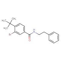 Chemical structure of 3-bromo-4-tert-butyl-N-(2-phenylethyl)benzamide - CSSB00020578767