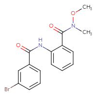 Chemical structure of 2-(3-bromobenzamido)-N-methoxy-N-methylbenzamide - CSSB02122155809