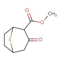 Chemical structure of methyl 3-oxo-8-thiabicyclo[3.2.1]octane-2-carboxylate - CSSB21255938131
