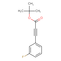 Chemical structure of tert-butyl 3-(3-fluorophenyl)prop-2-ynoate - CSSB00102714877