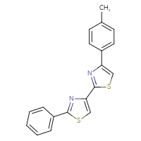 Chemical structure of 4-(4-methylphenyl)-2-(2-phenyl-1,3-thiazol-4-yl)-1,3-thiazole - CSSB00121627544