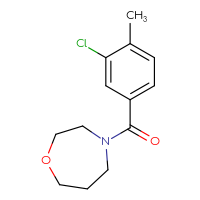Chemical structure of 4-(3-chloro-4-methylbenzoyl)-1,4-oxazepane - CSSB00090449912