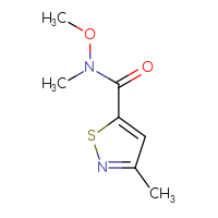 Chemical structure of N-methoxy-N,3-dimethyl-1,2-thiazole-5-carboxamide - CSSB00117251027
