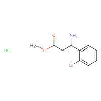 Chemical structure of methyl 3-amino-3-(2-bromophenyl)propanoate hydrochloride - CSSB00138413127