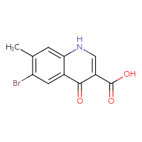 Chemical structure of 6-bromo-7-methyl-4-oxo-1,4-dihydroquinoline-3-carboxylic acid - CSSB00010275537