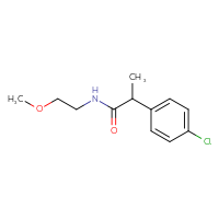 Chemical structure of 2-(4-chlorophenyl)-N-(2-methoxyethyl)propanamide - CSSB01994322570