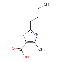 Chemical structure of 2-butyl-4-methyl-1,3-thiazole-5-carboxylic acid - CSSB00000739281