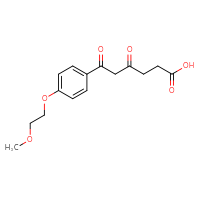 Chemical structure of 6-[4-(2-methoxyethoxy)phenyl]-4,6-dioxohexanoic acid - CSSB21432523415