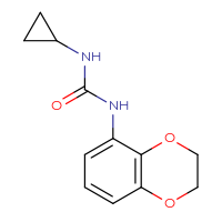 Chemical structure of 3-cyclopropyl-1-(2,3-dihydro-1,4-benzodioxin-5-yl)urea - CSSB00027782189
