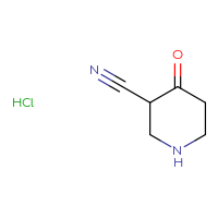 Chemical structure of 4-oxopiperidine-3-carbonitrile hydrochloride - CSSB00020617169