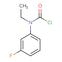 Chemical structure of N-ethyl-N-(3-fluorophenyl)carbamoyl chloride - CSSB00012661856
