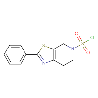 Chemical structure of 2-phenyl-4H,5H,6H,7H-[1,3]thiazolo[5,4-c]pyridine-5-sulfonyl chloride - CSSB21224764125