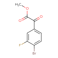 Chemical structure of methyl 2-(4-bromo-3-fluorophenyl)-2-oxoacetate - CSSB00011085595