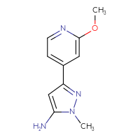 Chemical structure of 3-(2-methoxypyridin-4-yl)-1-methyl-1H-pyrazol-5-amine - CSSB00102961143