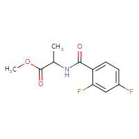 Chemical structure of methyl 2-[(2,4-difluorophenyl)formamido]propanoate - CSSB00000253477