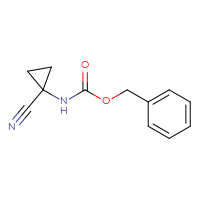 Chemical structure of benzyl N-(1-cyanocyclopropyl)carbamate - CSSB00009829889