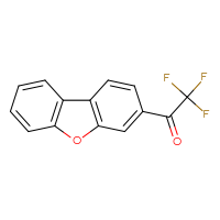 Chemical structure of 2,2,2-trifluoro-1-{8-oxatricyclo[7.4.0.0²,⁷]trideca-1(9),2(7),3,5,10,12-hexaen-5-yl}ethan-1-one - CSSB00009361443