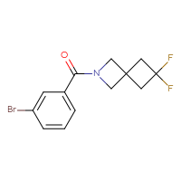 Chemical structure of 2-(3-bromobenzoyl)-6,6-difluoro-2-azaspiro[3.3]heptane - CSSB02007865215