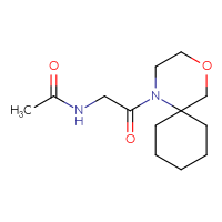 Chemical structure of N-(2-{4-oxa-1-azaspiro[5.5]undecan-1-yl}-2-oxoethyl)acetamide - CSSS00046235487