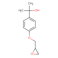 Chemical structure of 2-{4-[(oxiran-2-yl)methoxy]phenyl}propan-2-ol - CSSB00160572989