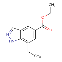 Chemical structure of ethyl 7-ethyl-1H-indazole-5-carboxylate - CSSB02330109029