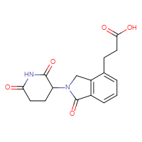 Chemical structure of 3-[2-(2,6-dioxopiperidin-3-yl)-1-oxo-2,3-dihydro-1H-isoindol-4-yl]propanoic acid - CSSB06256033003