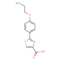Chemical structure of 2-(4-propoxyphenyl)-1,3-thiazole-4-carboxylic acid - CSSB00000748610
