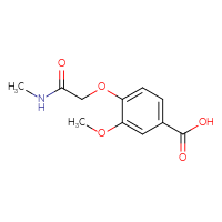 Chemical structure of 3-methoxy-4-[(methylcarbamoyl)methoxy]benzoic acid - CSSB00000285351
